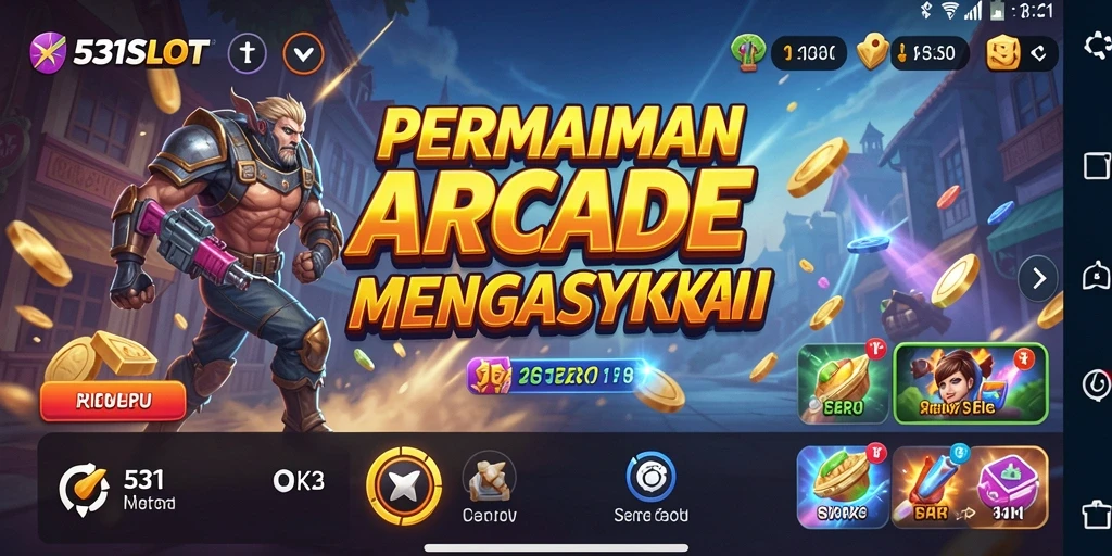 Screenshot utama 531SLOT menampilkan gameplay seru dengan banyak pilihan slot.