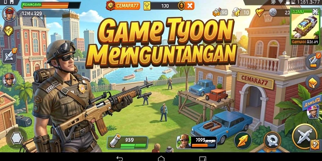 Screenshot CEMARA77 yang menampilkan gameplay Tycoon yang seru dan menarik.