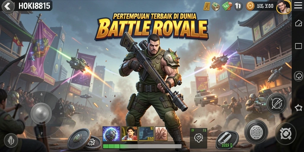Tampak seru pertempuran di HOKI8815 dalam arena Battle Royale.