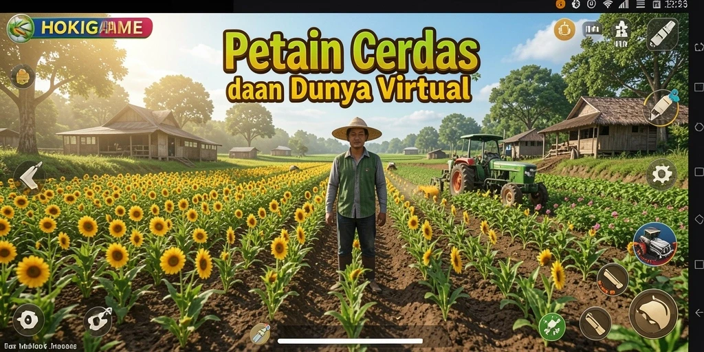 Screenshot gameplay HOKIGAME menampilkan aktivitas bertani yang seru.