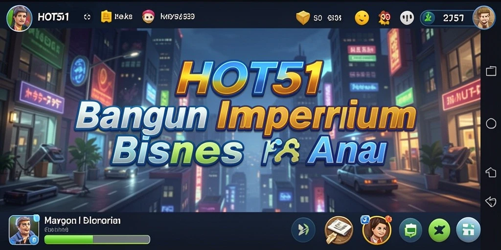 Tampilan gameplay HOT51 dengan suasana bisnis yang menggembirakan.
