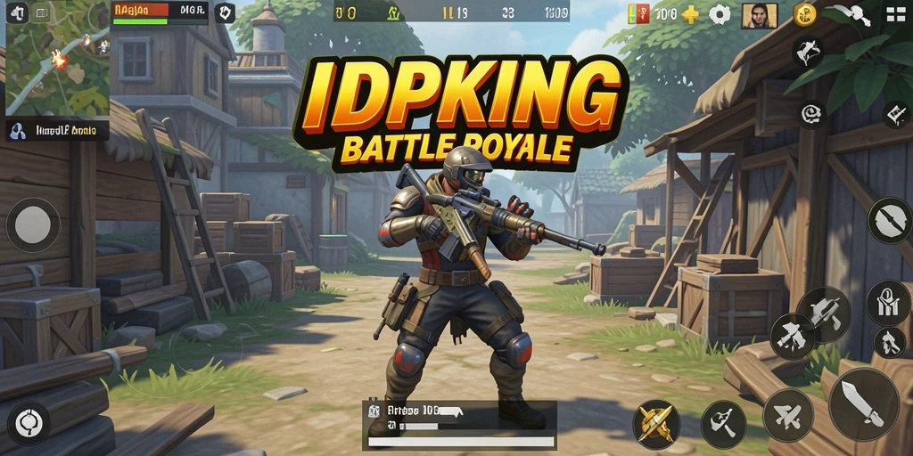 Screenshot gameplay Battle Royale yang menegangkan di IDPKING.
