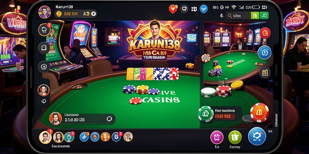Tampilan mendebarkan gameplay Live Casino di KARUN138.