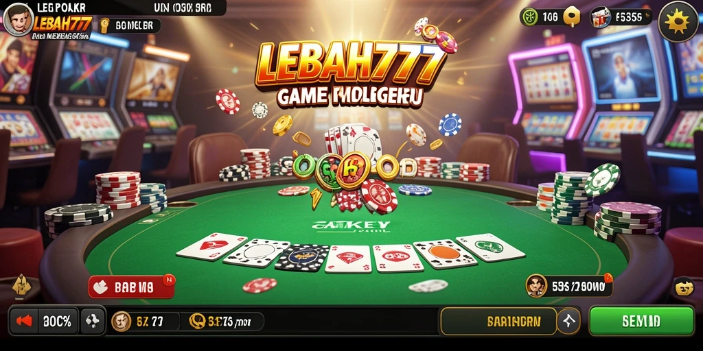 Tampilan seru saat bermain Poker di LEBAH777.