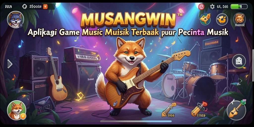 Screenshot gameplay MUSANGWIN menampilkan serunya bermain musik.