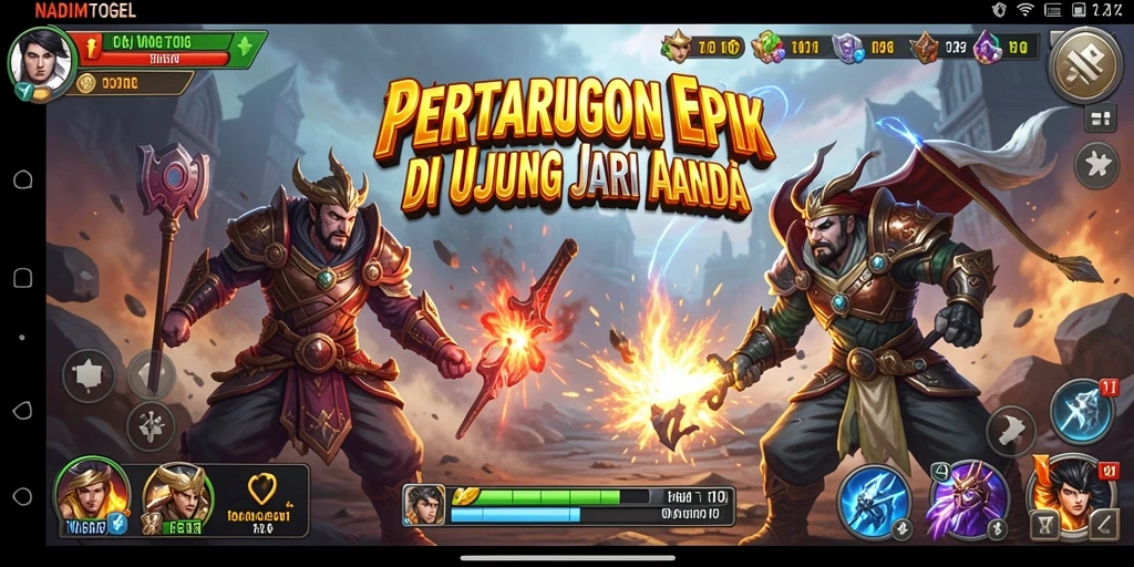 Tampilan aksi mendebarkan dalam gameplay NADIMTOGEL yang penuh strategi.