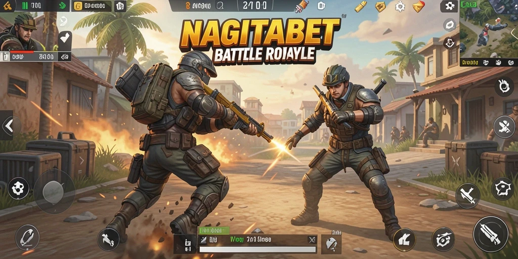 Screenshot gameplay NAGITABET dengan aksi pertempuran yang intens.