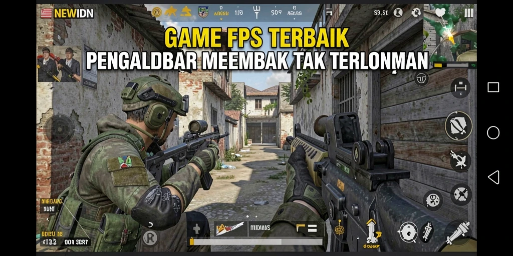 Tampilan gameplay seru dalam NEWIDN dengan aksi FPS yang menegangkan.