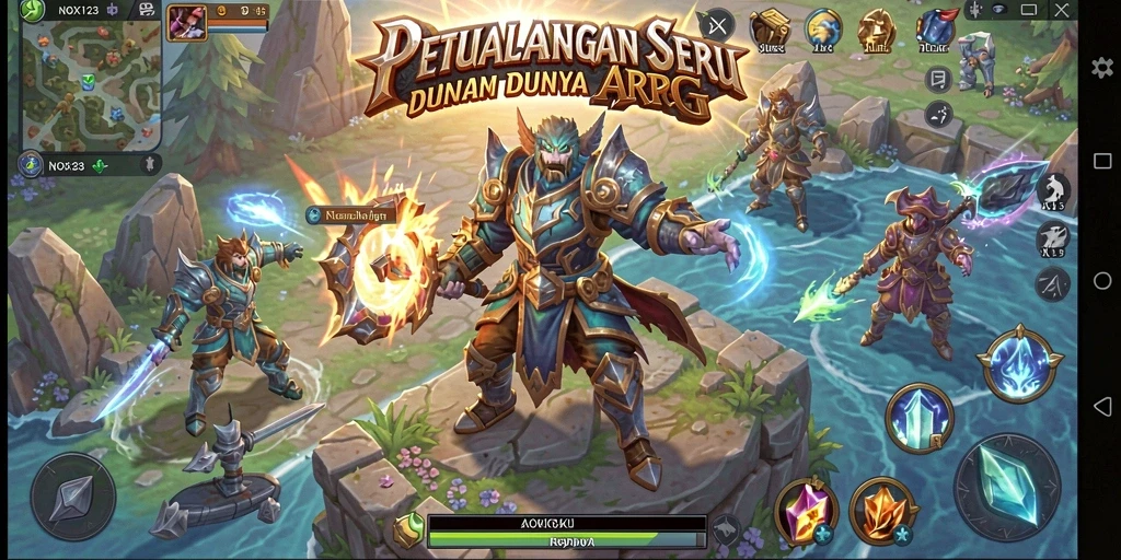 Tampilan mendebarkan dari pertarungan ARPG di NOX123.