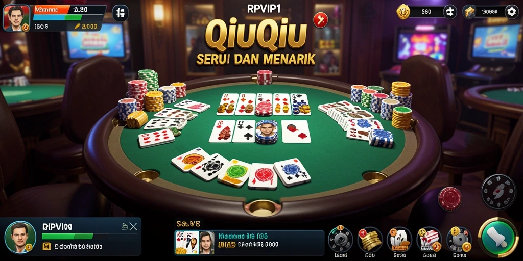 Tangkapan layar utama RPVIP1 menampilkan gameplay seru QiuQiu.
