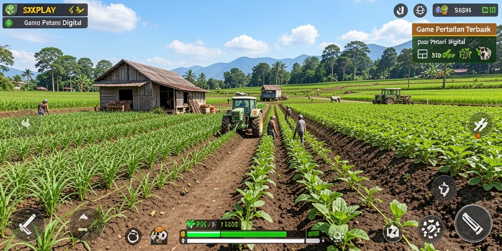 Tampilan gameplay SXXPLAY yang seru dalam bertani.