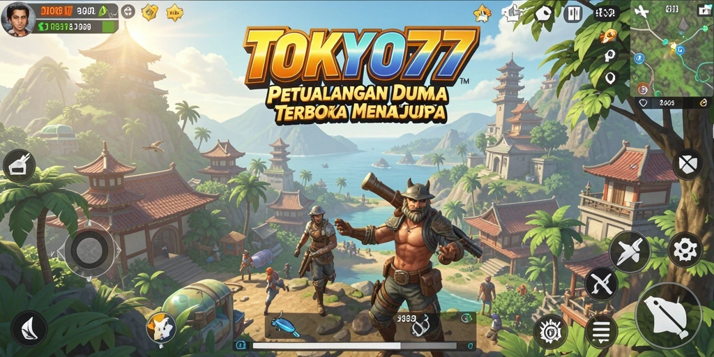 Gameplay menarik dalam dunia Open World TOKYO77 yang megah.