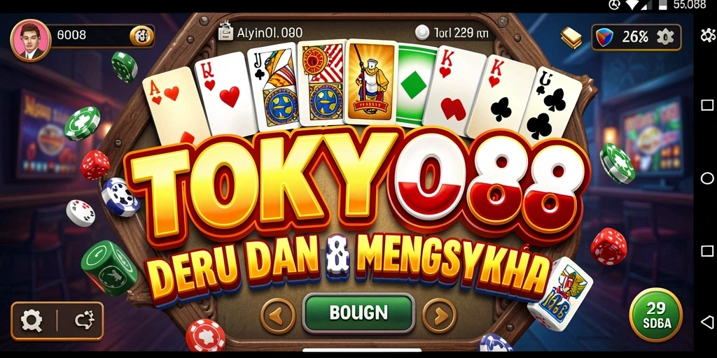 Tampilan gameplay Domino yang seru dan mendebarkan di TOKYO88.